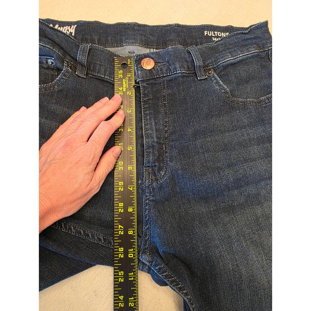 Mugsy Men's Fultons Denim Jeans SZ 34/32 Dark Wash Comfort Stretch - Picture 8 of 9
